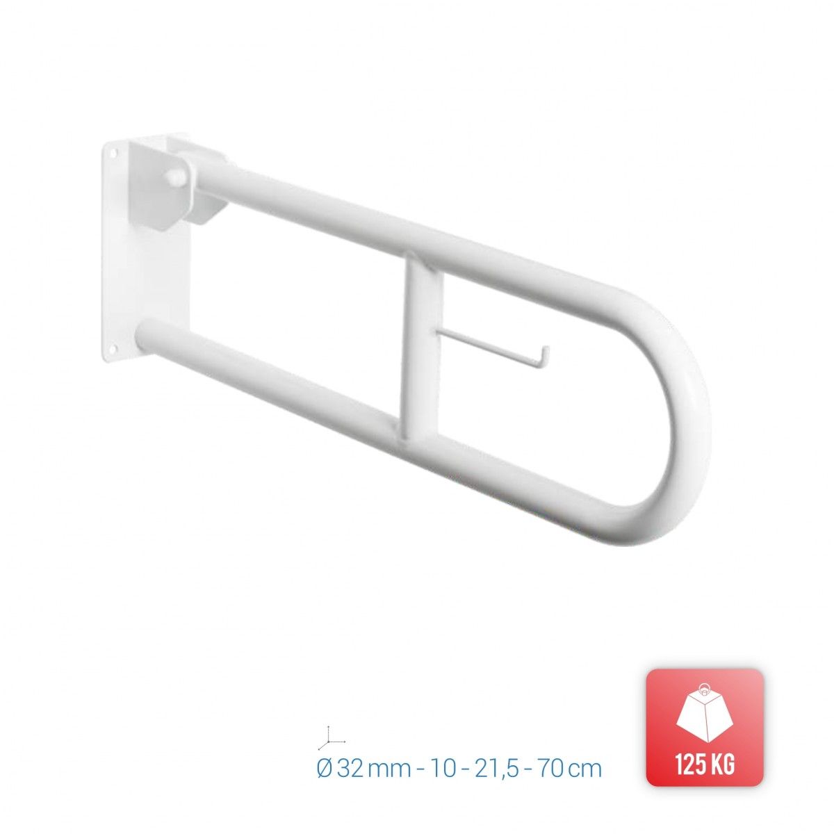 Bară de susținere rabatabilă baie Metaform Safe 70 cm